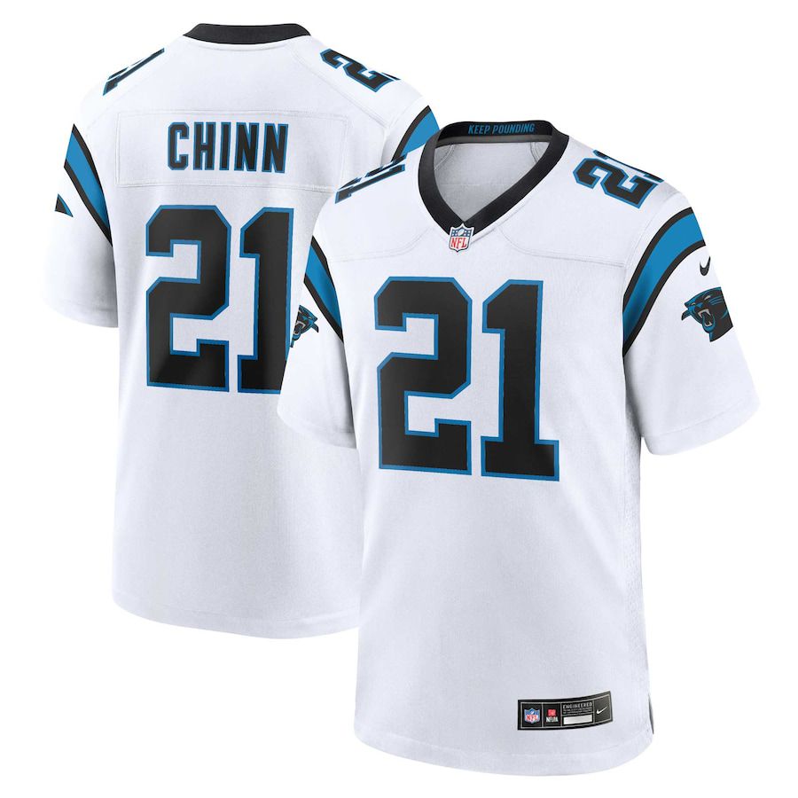 Men Carolina Panthers 21 Jeremy Chinn Nike White Game NFL Jersey